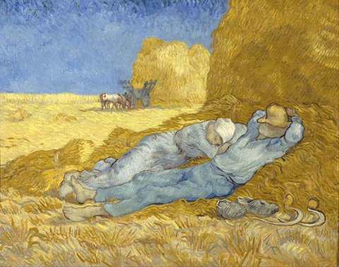 reproductie De siesta van Vincent van Gogh